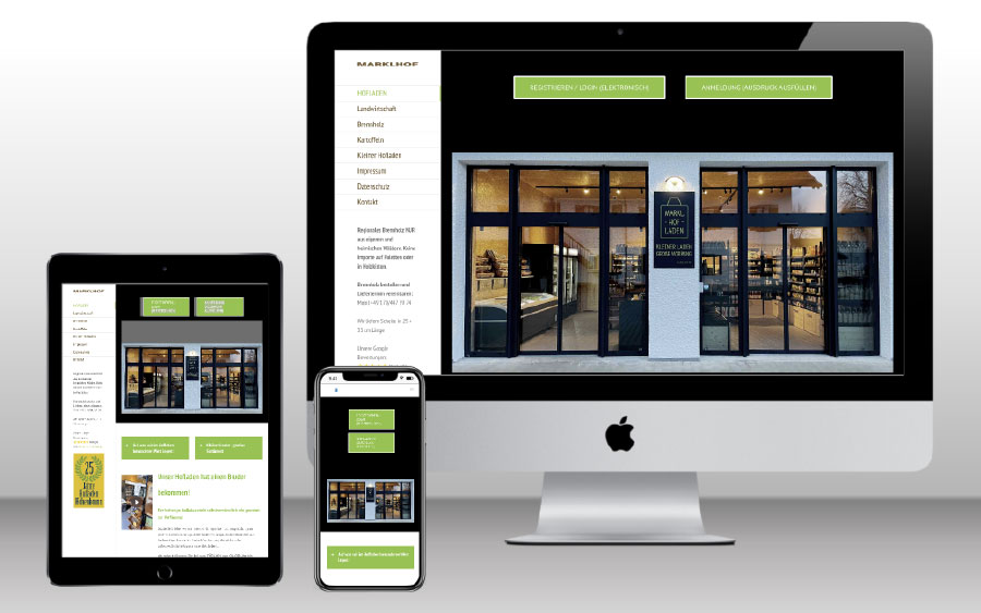 Günstiges Webdesign - Kundenwebsite Hofladen