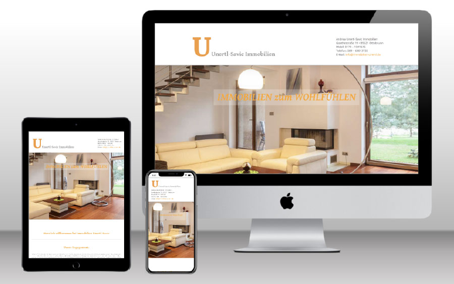 Günstiges Webdesign - Kundenwebsite Immobilien