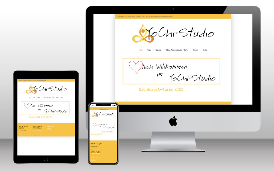 Günstiges Webdesign - Kundenwebsite Yogastudio